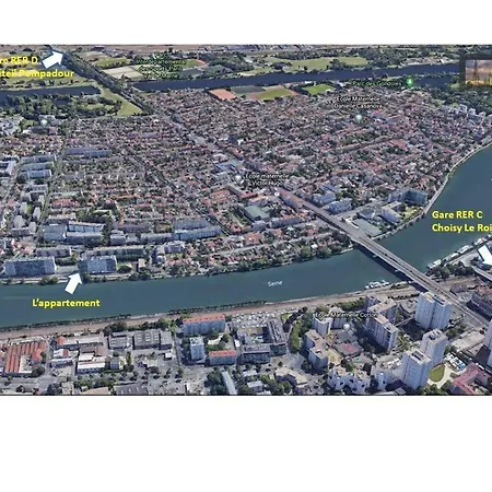 Daire Direct Seine River View, 30min Du Centre De Paris *